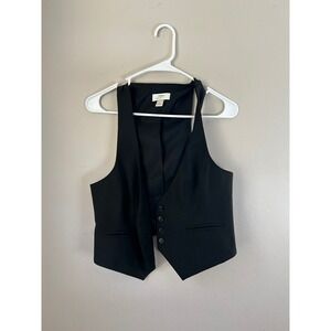 SOLD (Do not buy) Ann Taylor LOFT Womens Black Button Front Vest